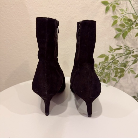 Jaggar Black Pleated Suede Kitten Heel Boots Bootie NIB 39/40 - Picture 10 of 16